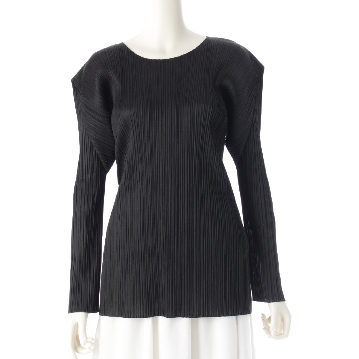 PLEATS PLEASE ISSEY  polyester Long sleeve crew neck Cut tops PP04-JK602 black 4