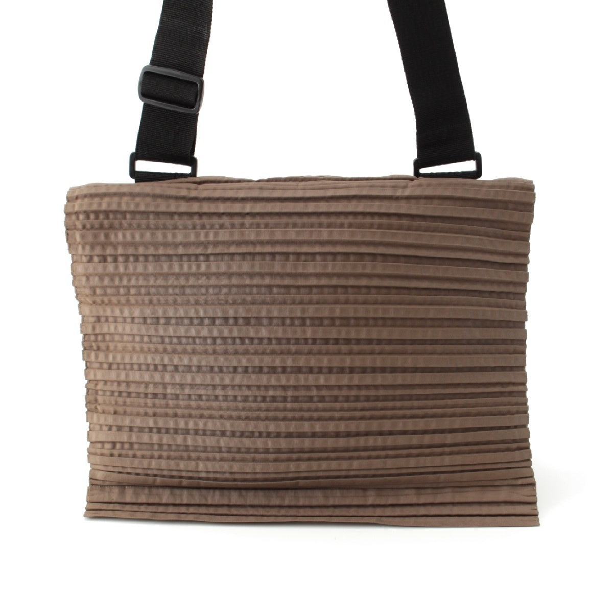 PLEATS PLEASE ISSEY  border Messenger bag Cross body PP12-AG662 Brown