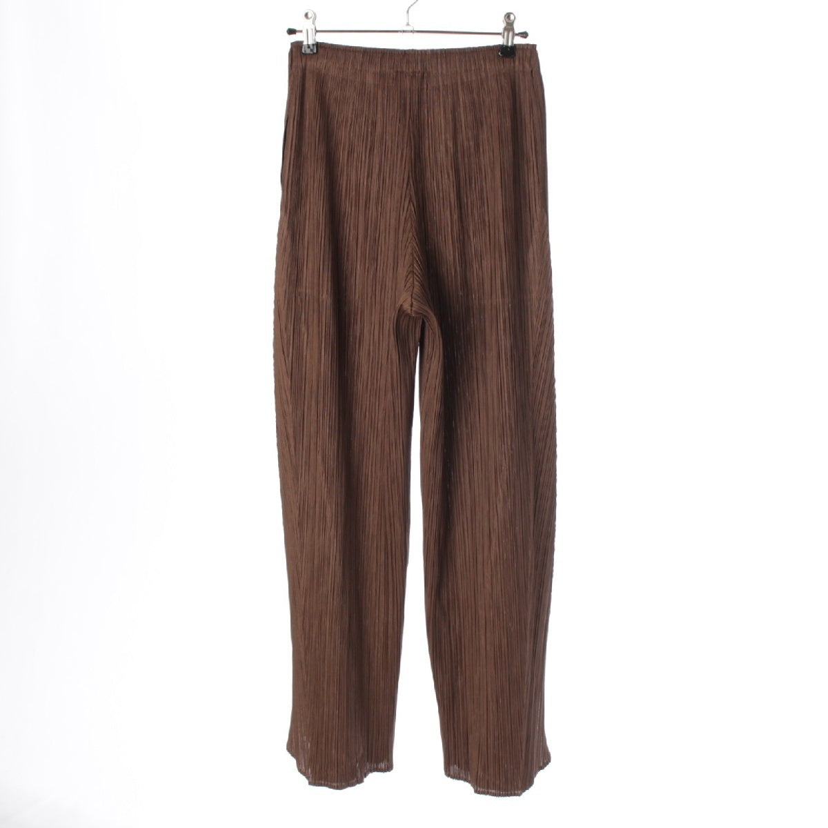 PLEATS PLEASE ISSEY  Wide side slits Pants Bottoms PP71-JF413 Brown 3