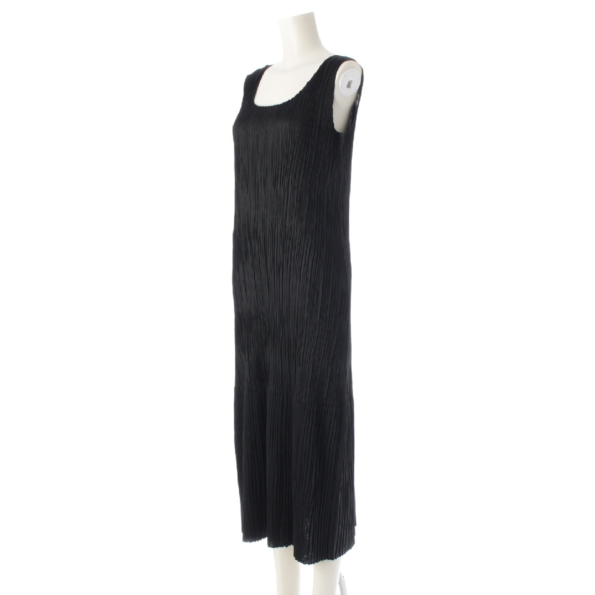PLEATS PLEASE ISSEY  sleeveless flared one piece dress PP81-JH694 black 4