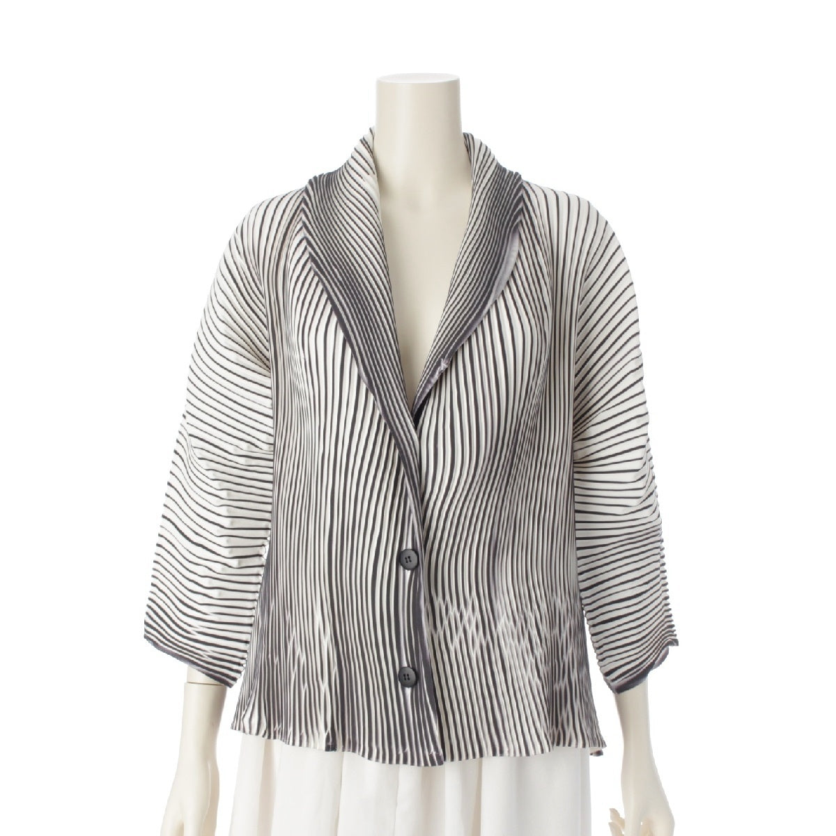 ISSEY MIYAKE Dolman sleeve 3B single tailored jacket tops IM41FD602 White dark green 2