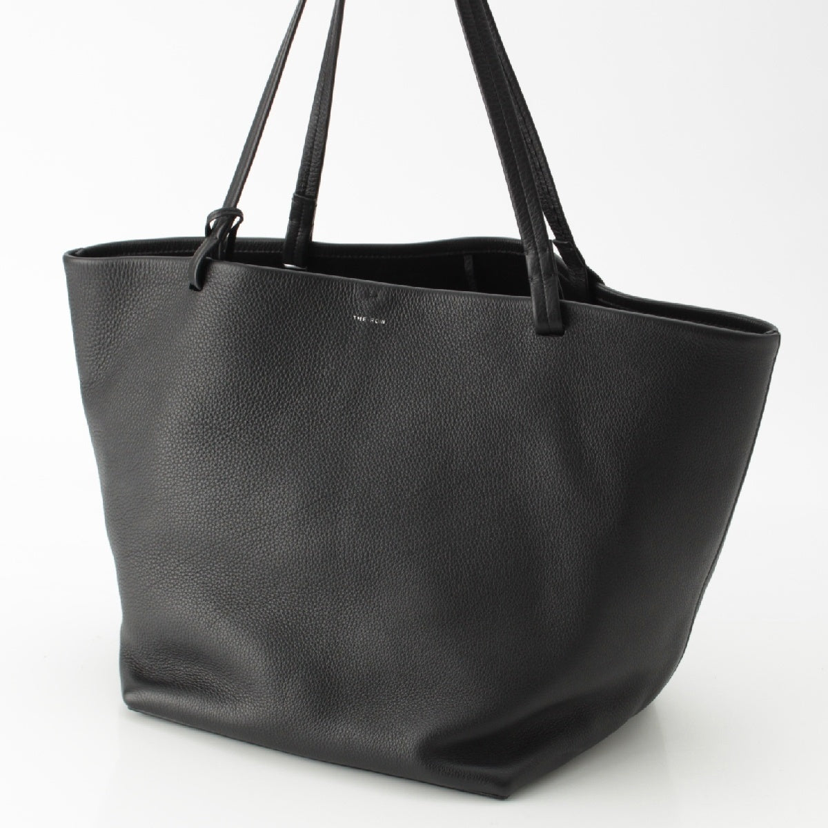 THE ROW park tote three leather With porch Tote Bag black