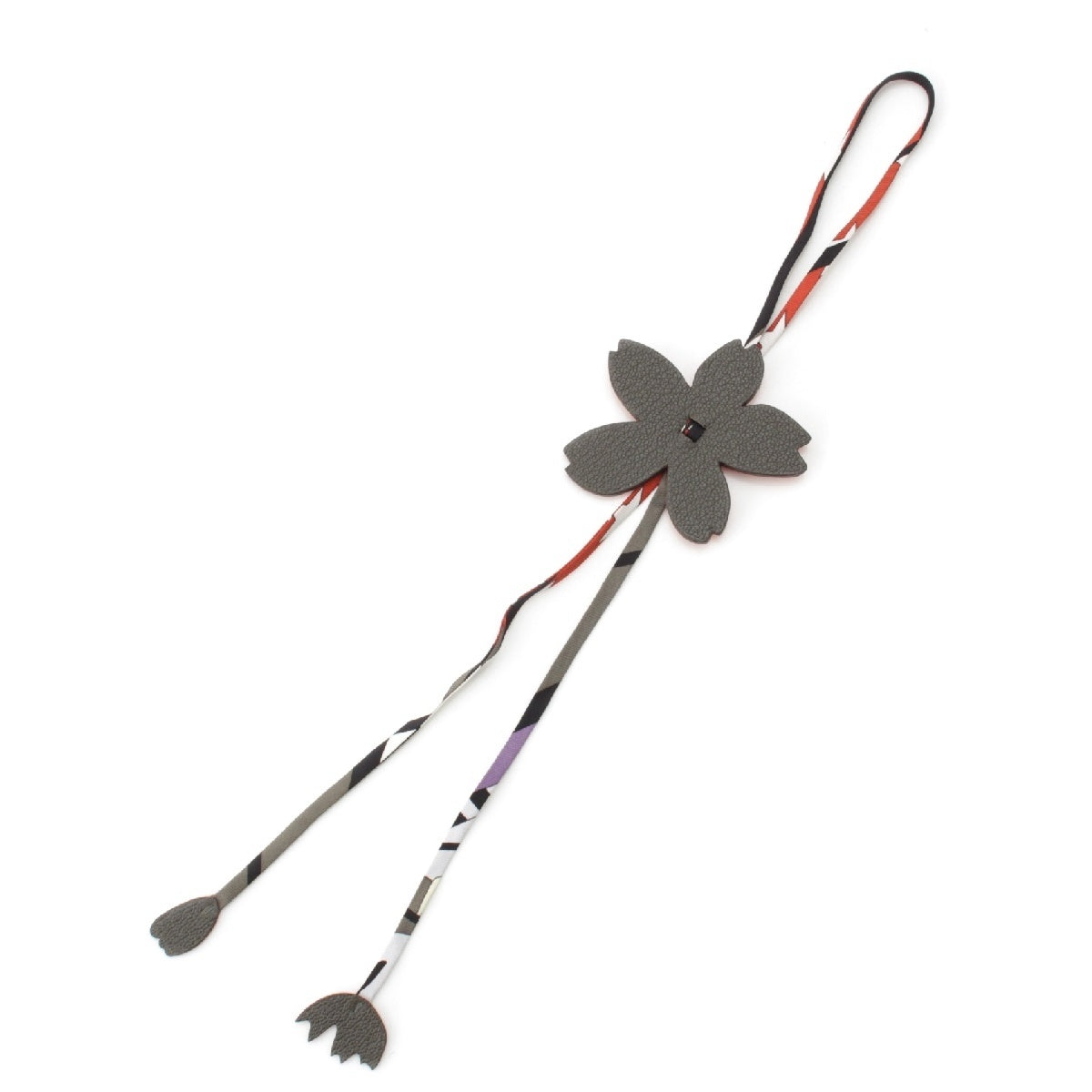 HERMES Petit Ash Taurillon Clemence Chevre Mysole Sakura for bags charm Accessories Straps Brown orange