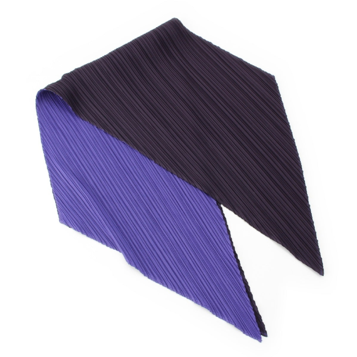 ISSEY MIYAKE Diagonal Pleated transformation Stall shawl PP33-AD022 Bicolor Purple