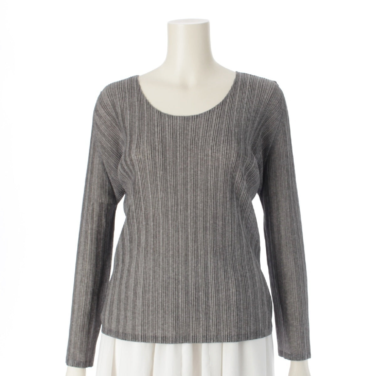 ISSEY MIYAKE Long sleeve crew neck Cut Tops blouse PP21-FK391 gray 3