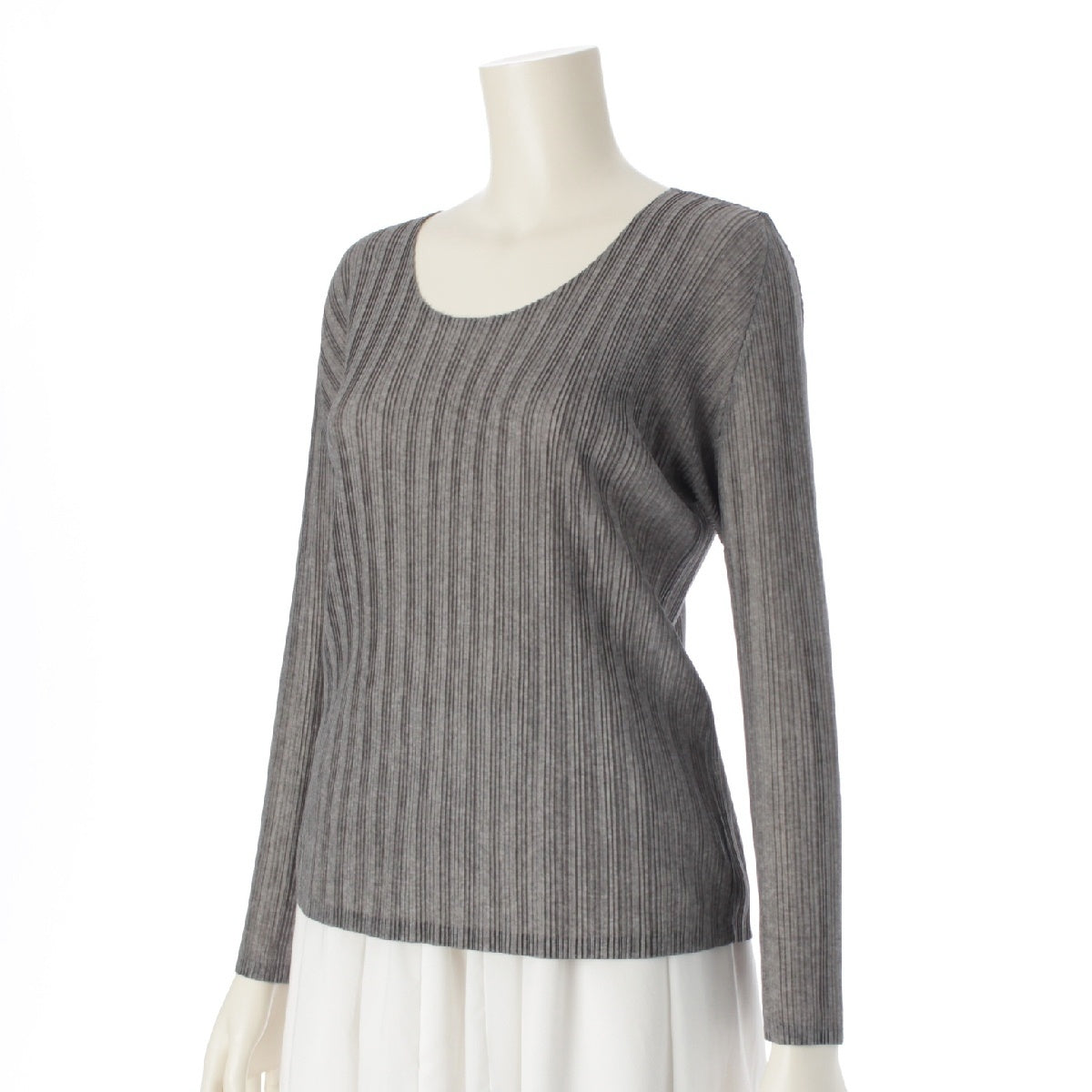 ISSEY MIYAKE Long sleeve crew neck Cut Tops blouse PP21-FK391 gray 3