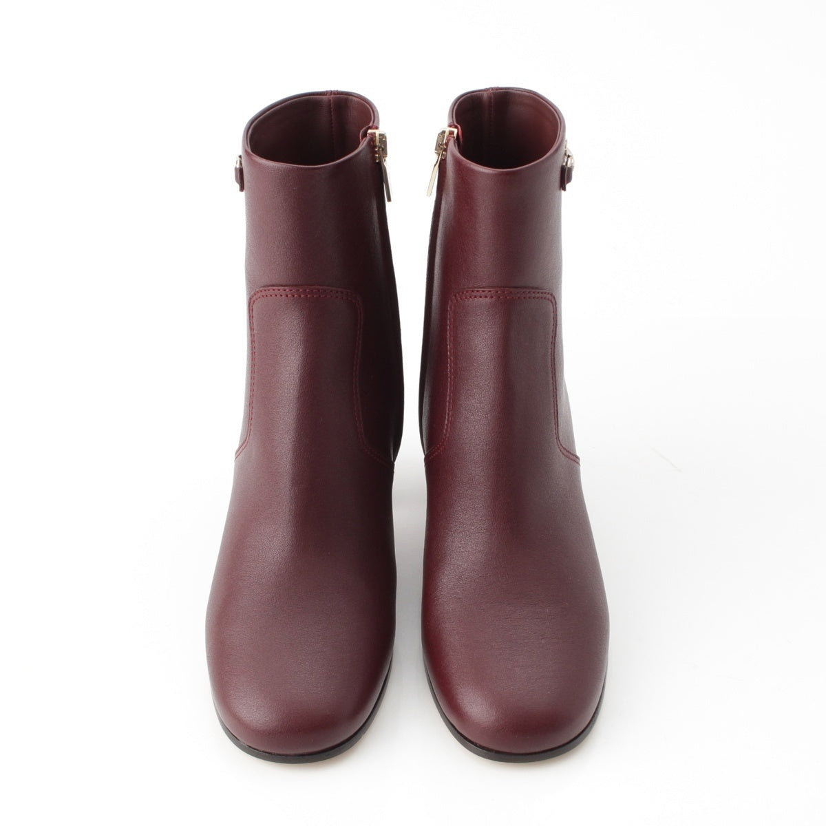 Salvatore Ferragamo OTELLO 60 Gancini leather Heel Short boots 0757872 Bordeaux 6 1/2