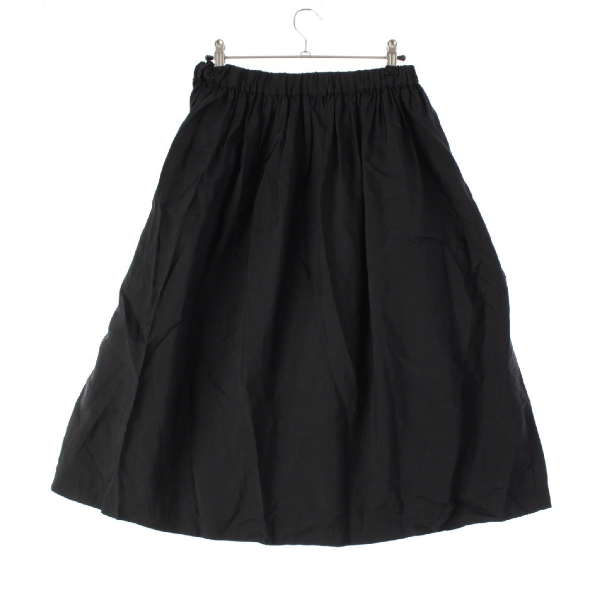 COMME des GARCONS COMME des GARCONS 17Stainless Steel Ribbon design pocket Gathered skirt knee length RS-S004 AD2016 black XS
