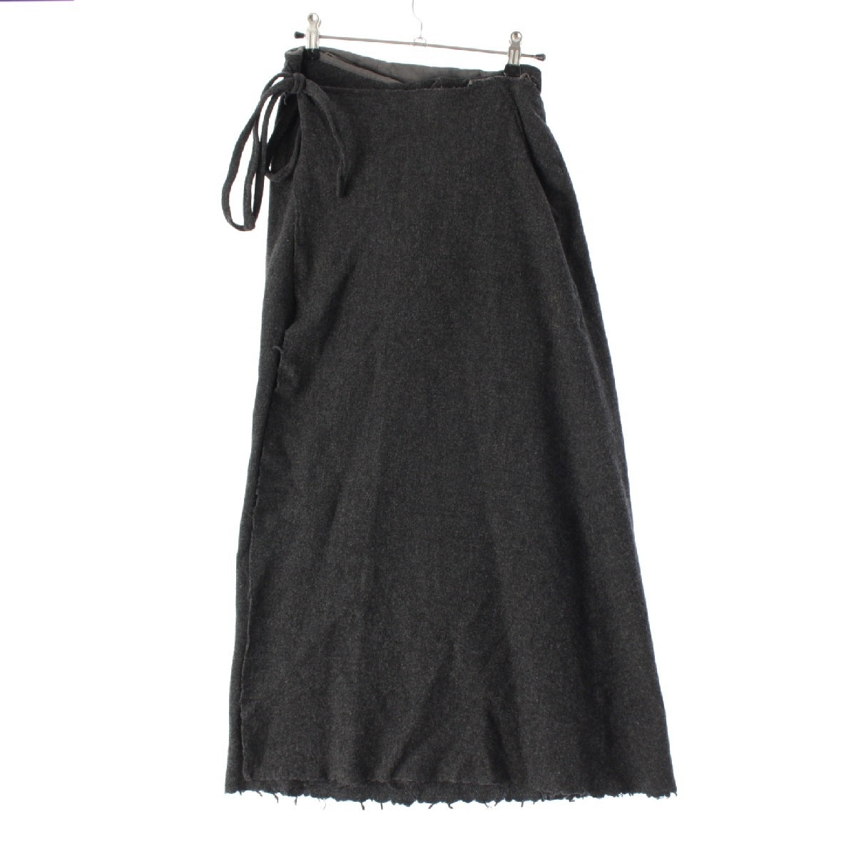 COMME des GARCONS 94AW Vintage wool Shrinking process Rolled Tight Long skirt AD1994 gray S