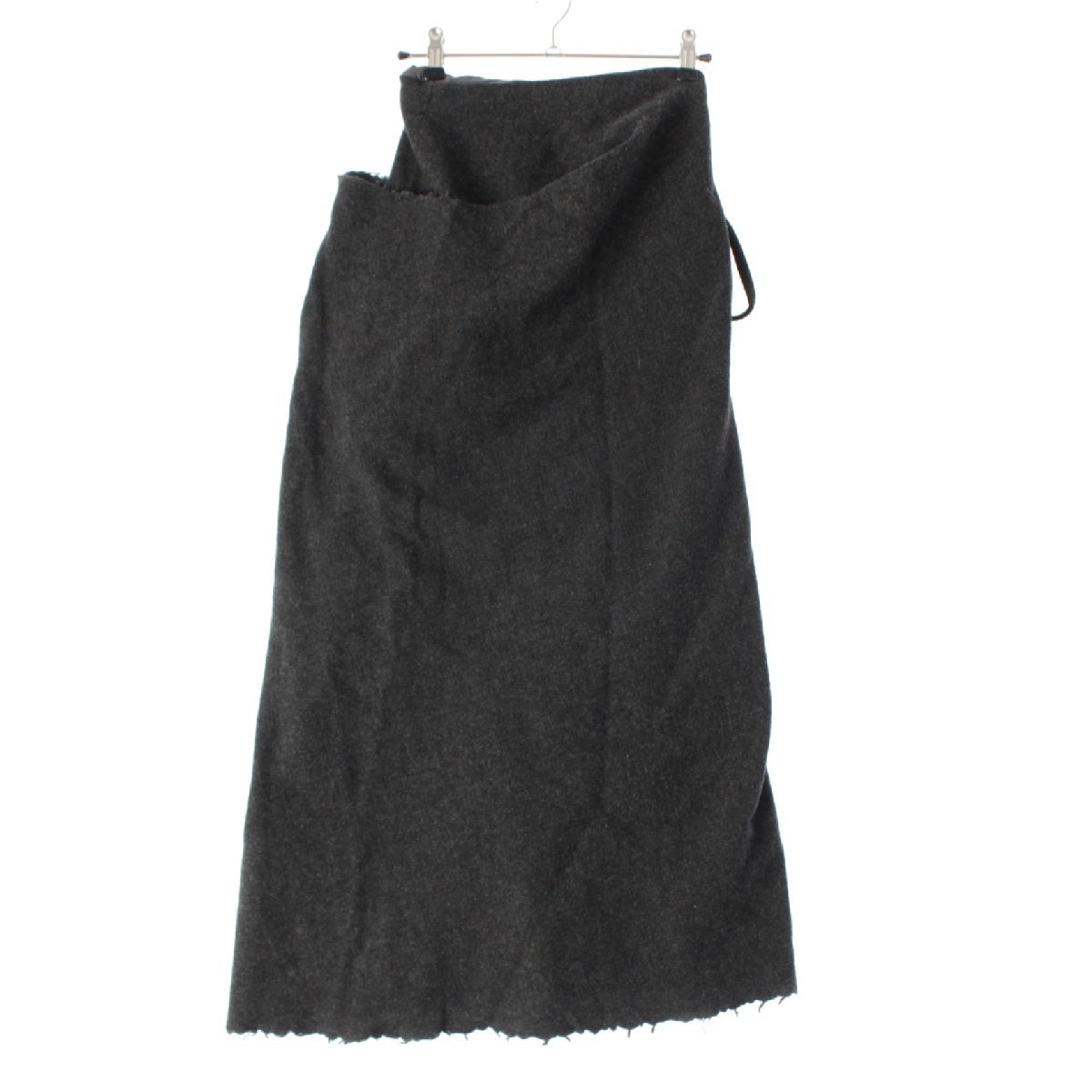 COMME des GARCONS 94AW Vintage wool Shrinking process Rolled Tight Long skirt AD1994 gray S