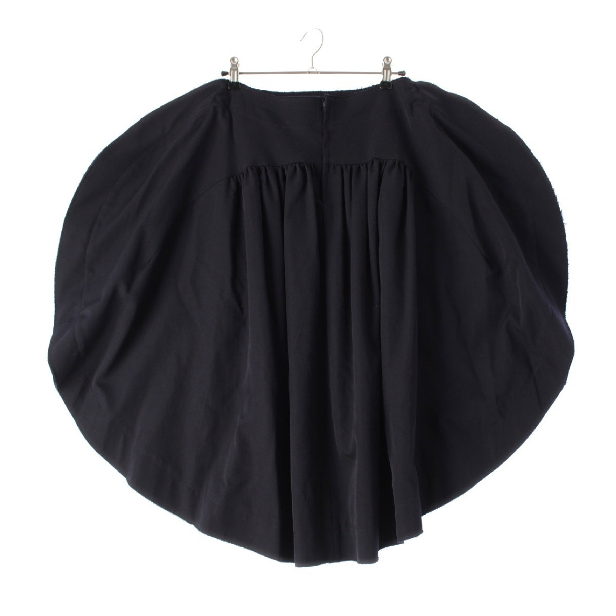 COMME des GARCONS 16Stainless Steel Wool gabardine Circle Cutoff skirt Bottoms GQ-S031 AD2015 black XS