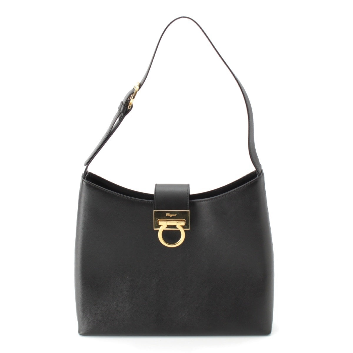 Salvatore Ferragamo leather Gancini One Shoulder Bag Cross body AQ-21 8662 black