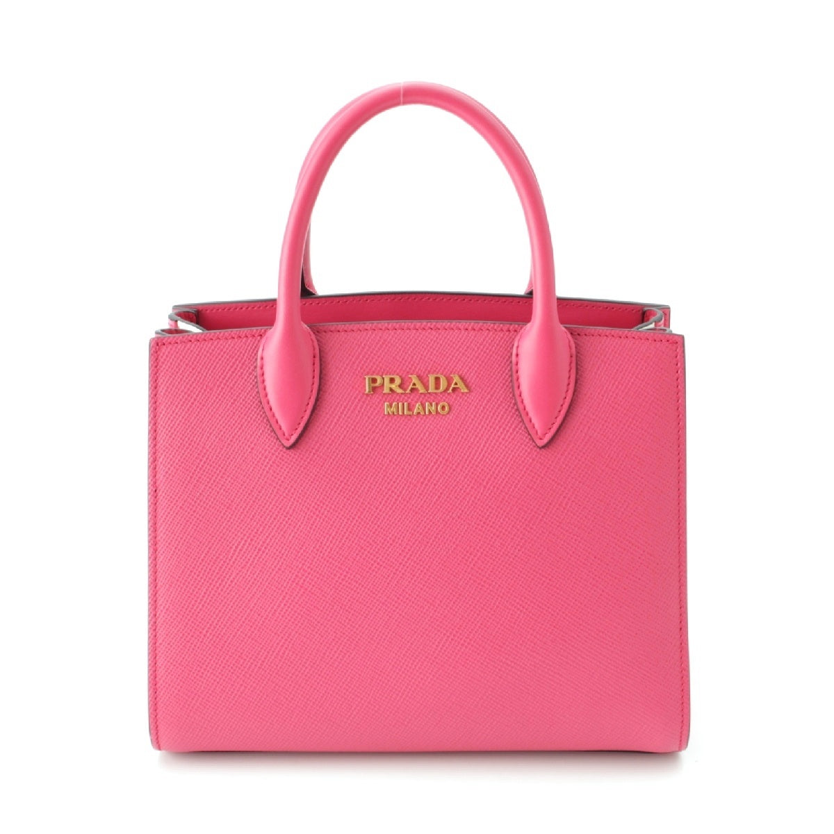 PRADA Safiano leather Logo 2way Shoulder Handbag 1BA204 pink