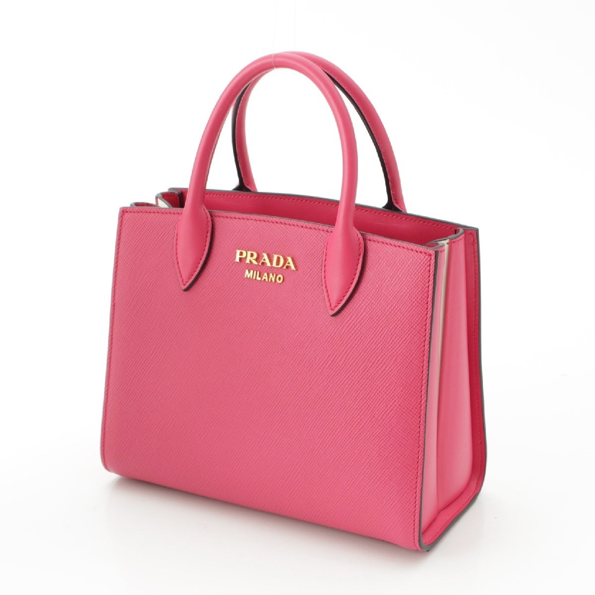 PRADA Safiano leather Logo 2way Shoulder Handbag 1BA204 pink