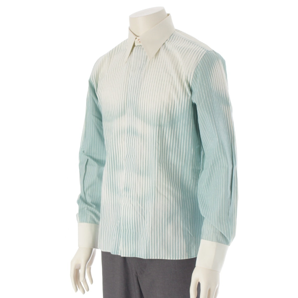 JEAN-PAUL GAULTIER Homme Striped Body Long sleeve shirt White green 48