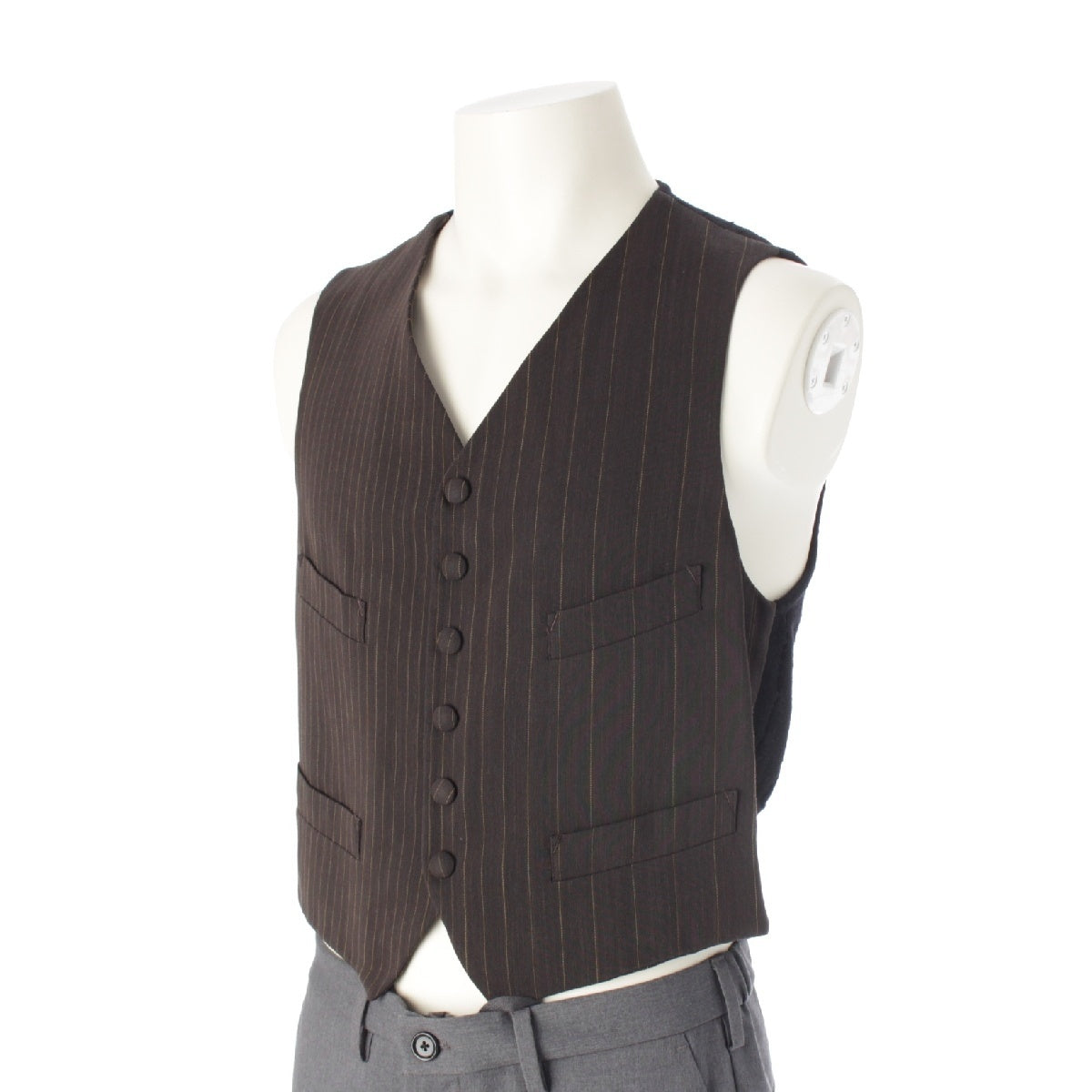 JEAN-PAUL GAULTIER Homme wool Front and back switching sleeveless knit Best tops VRJG42342A Brown black 50