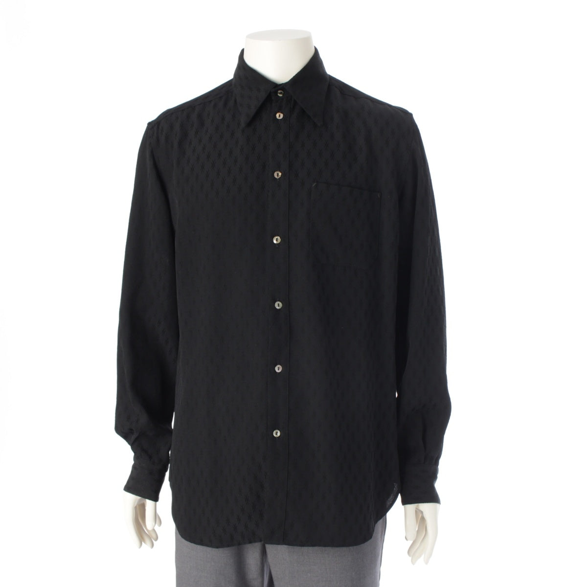 JEAN-PAUL GAULTIER Classic All-over Pattern Long sleeve shirt tops BLJA0612 black 50