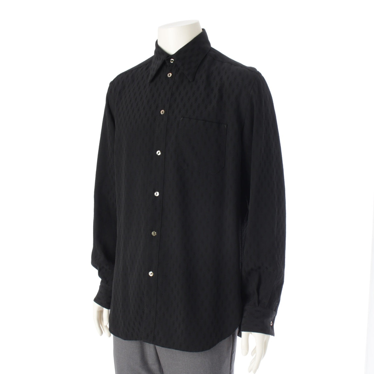 JEAN-PAUL GAULTIER Classic All-over Pattern Long sleeve shirt tops BLJA0612 black 50