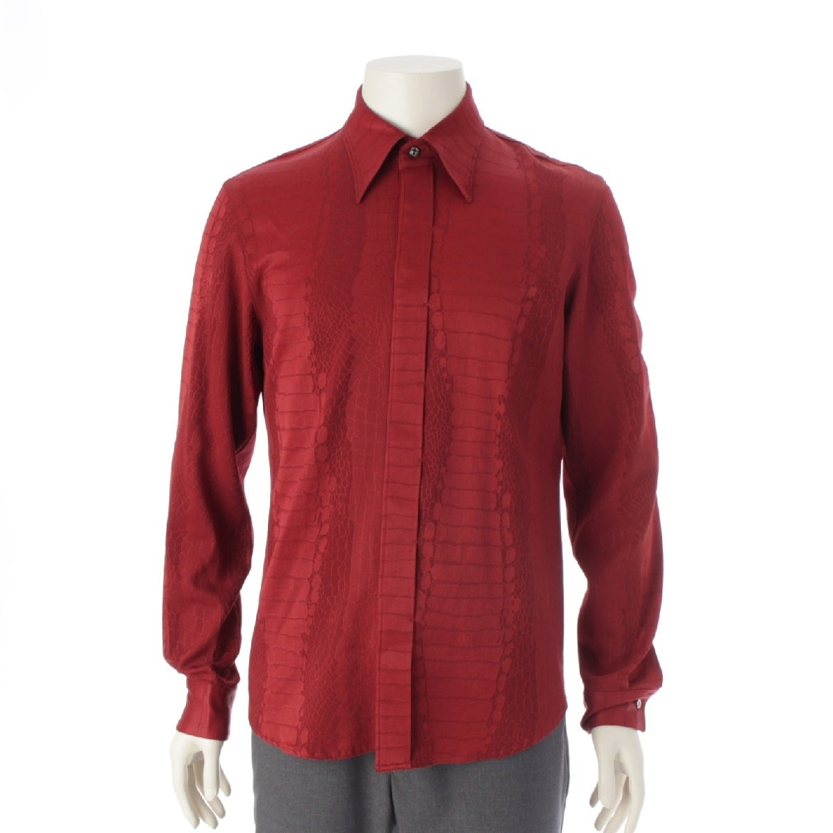 JEAN-PAUL GAULTIER Homme Python Pattern Long sleeve shirt Long sleeve top Red 48