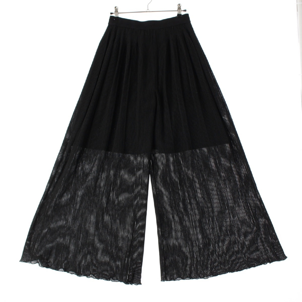 CFCL 24Stainless Steel HYPHA LUCENT WIDE PANTS See-through flare wide Pants Bottoms CF007KF208 black 3