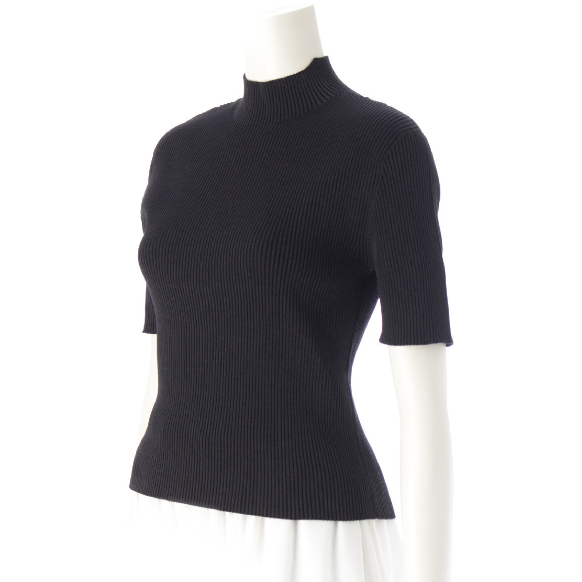 CFCL 23AW PORTRAIT MOCKNECK SHORT SLEEVE TOP Tight fit Cut tops CF006KN018  black F