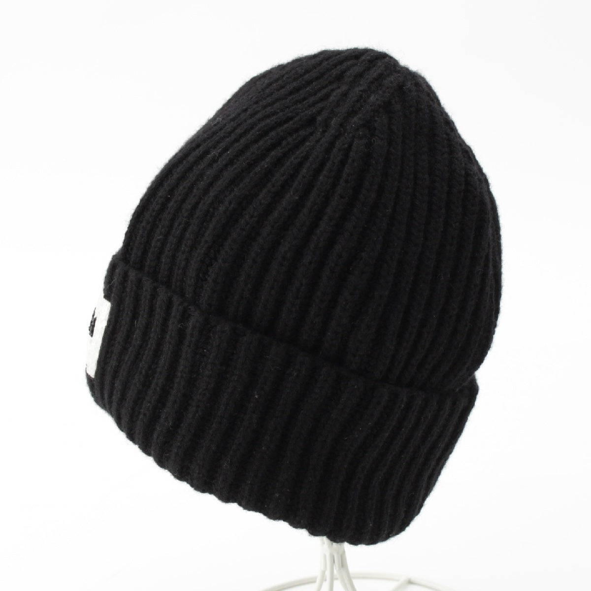 CHANEL 23AW Logo COCO Mark Sequins Knit cap Beanie hat black