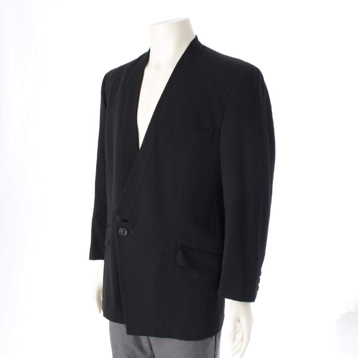 ISSEY MIYAKE wool One button tailored jacket ME23-FB002 black M