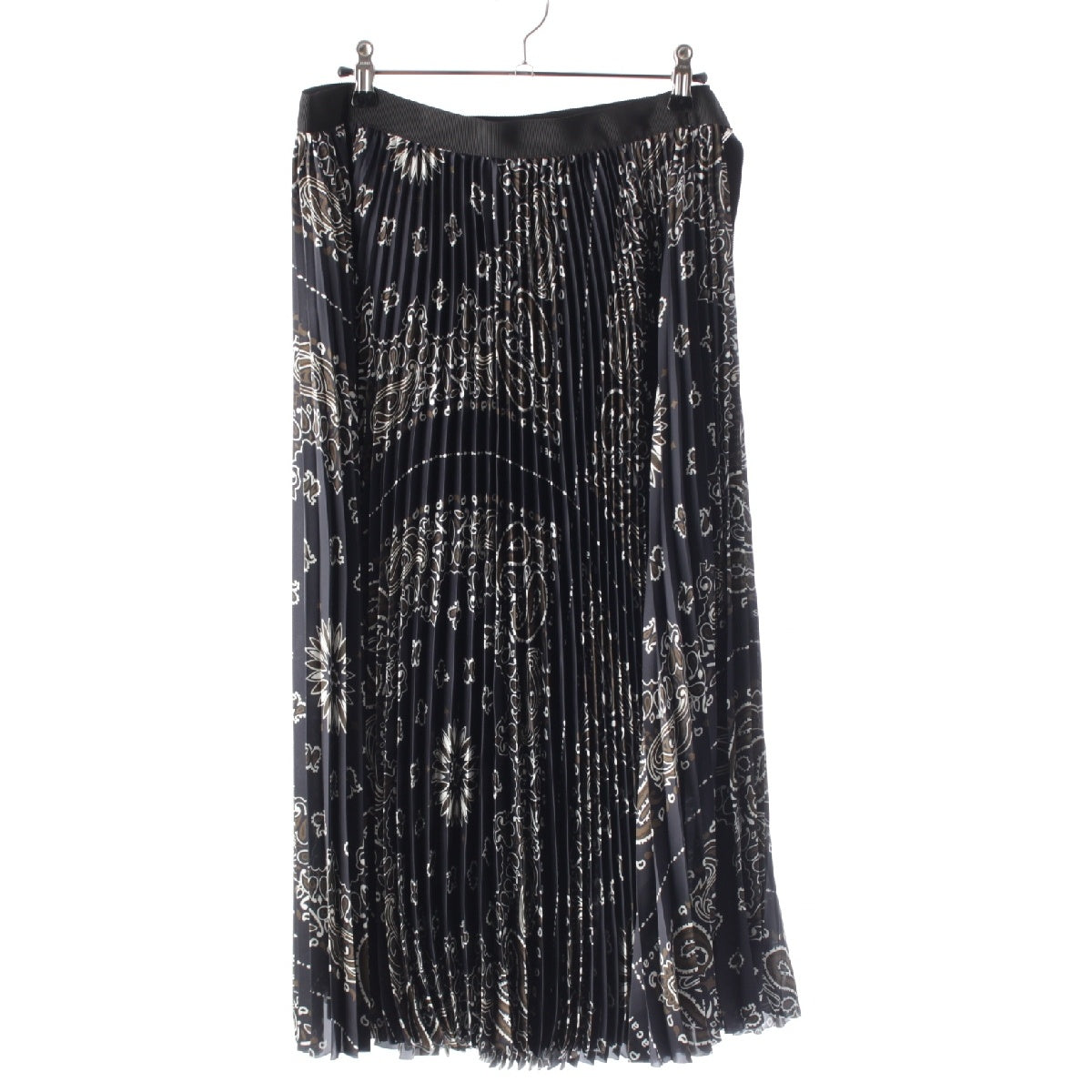 Sacai Bandana Paisley Pattern Pleated skirt 23-06801 Navy 0