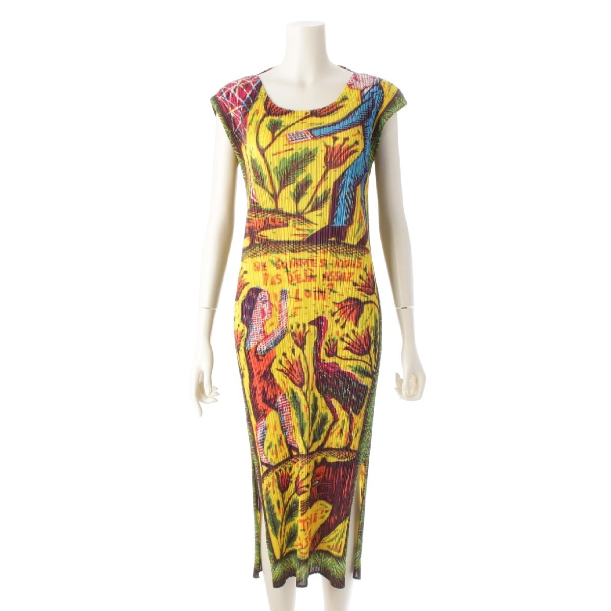 ISSEY MIYAKE Pleated Please Animal Human All-over Print Sleeveless one piece dress PP14JH248 multicolor 2