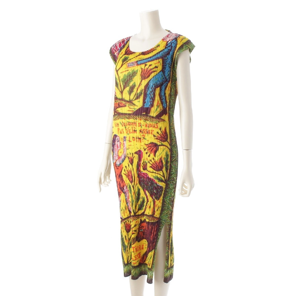 ISSEY MIYAKE Pleated Please Animal Human All-over Print Sleeveless one piece dress PP14JH248 multicolor 2