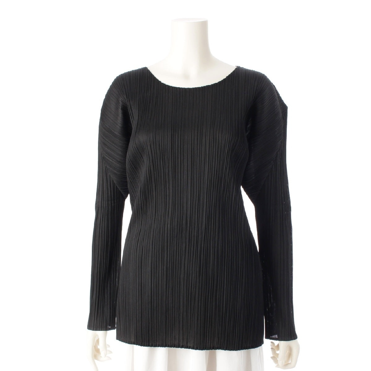 PLEATS PLEASE ISSEY  polyester round neck long sleeves Cut tops PP04-JK602 black 3
