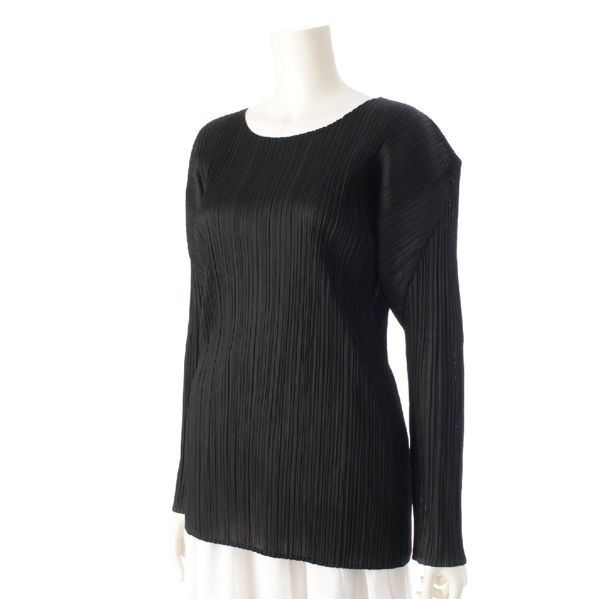 PLEATS PLEASE ISSEY  polyester round neck long sleeves Cut tops PP04-JK602 black 3