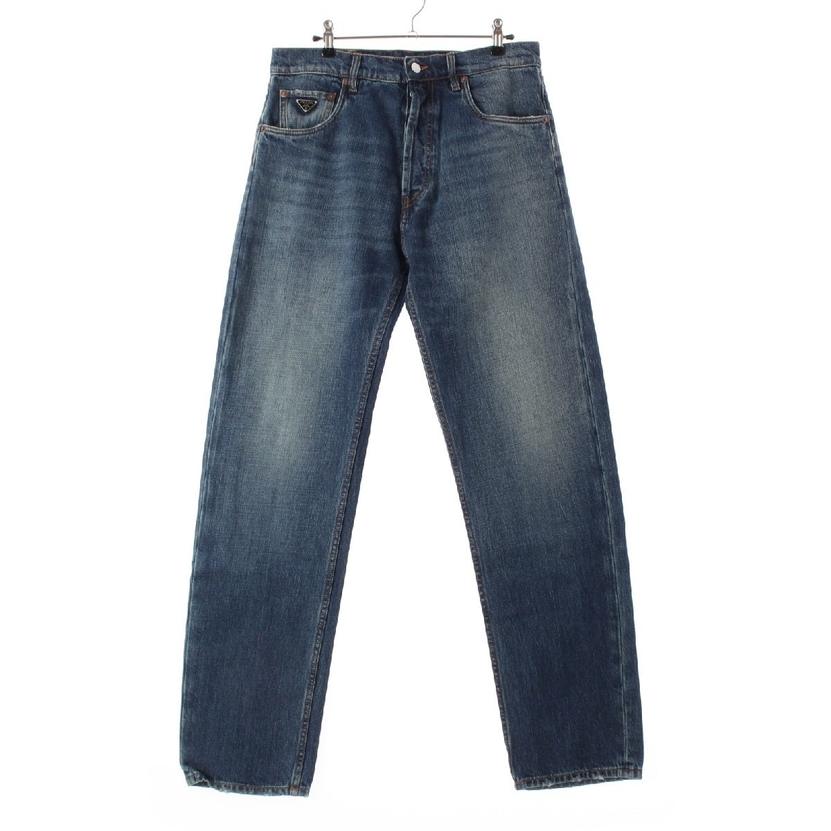 PRADA 23 years Triangle logo Denim pants Jeans Washed GEP374 Indigo 30