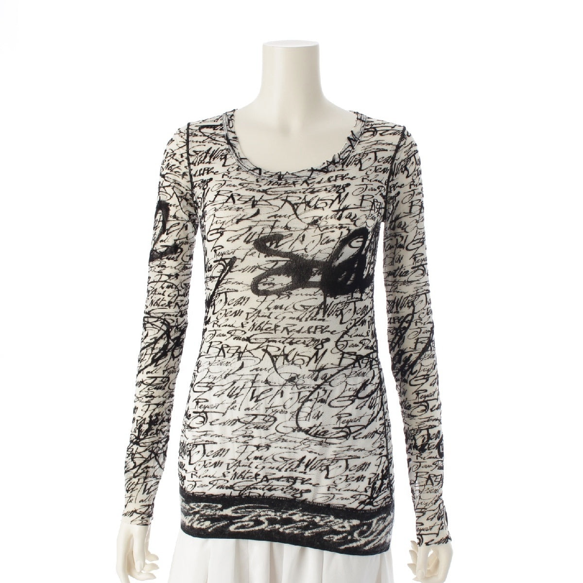JEAN-PAUL GAULTIER Soleil Power Net Cut Long sleeve top black M