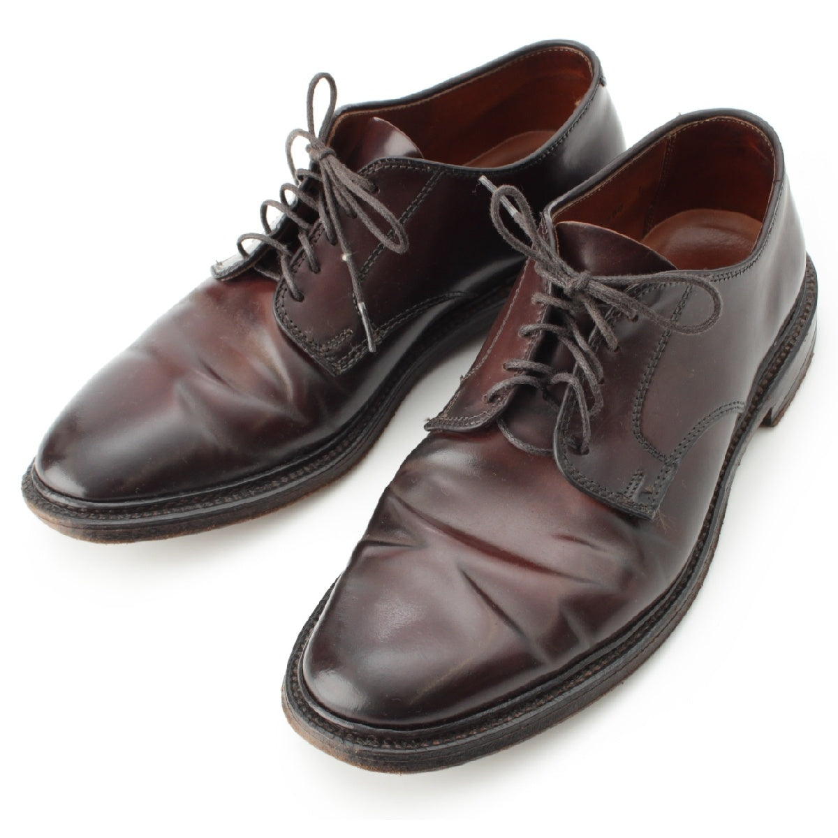 ALDEN Cordovan Wingtip Plain toe Bally last Dress shoes 990 Burgundy 7