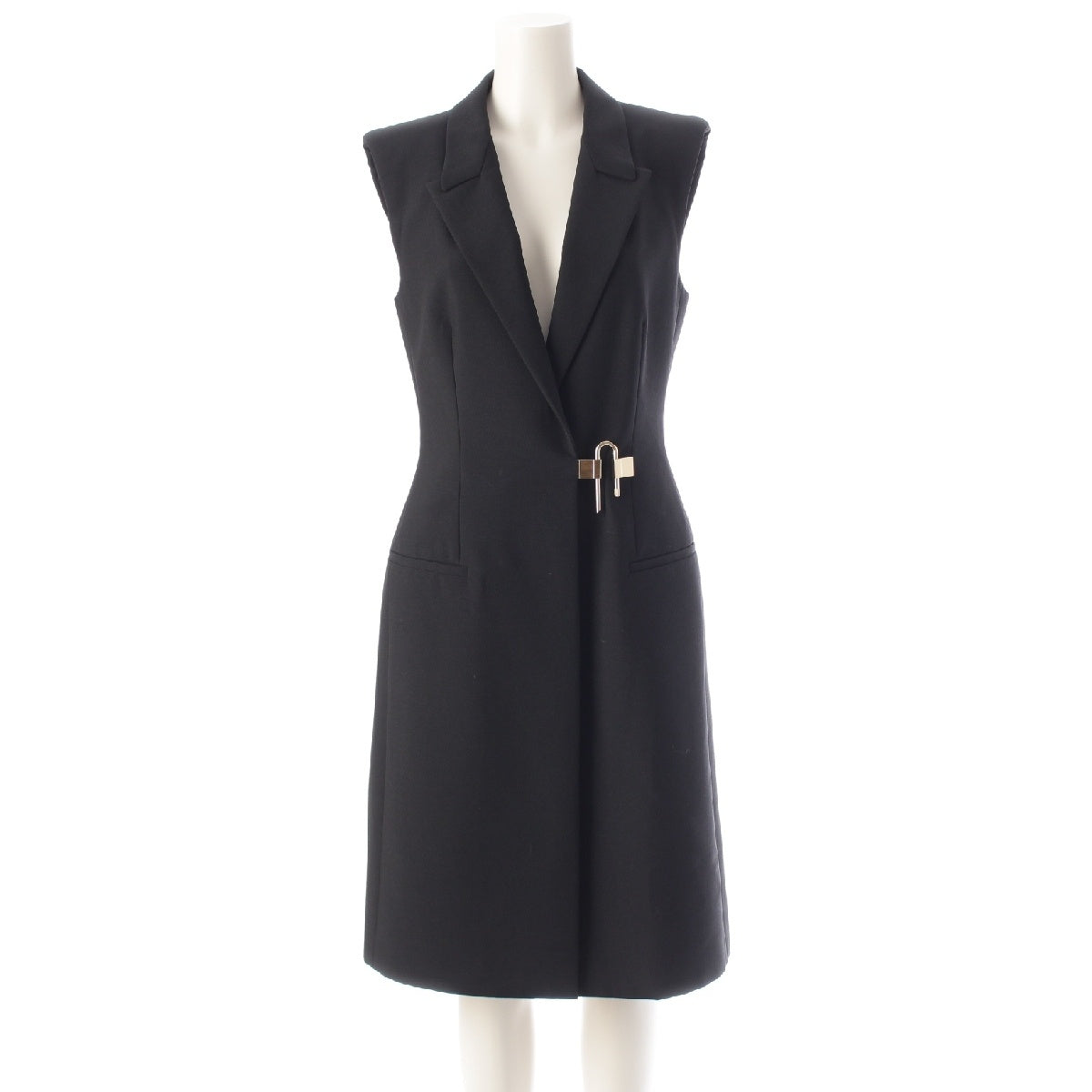 GIVENCHY Mohair Wool Sleeveless Mid one piece Gilet Dress BWC09313QB black 36