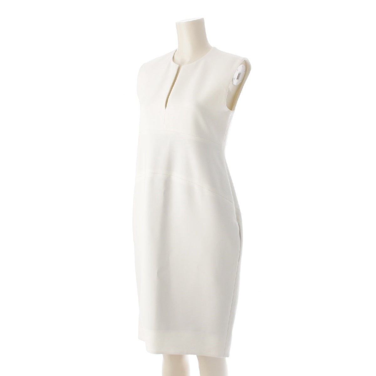 YOKO CHAN Rayon Sleeveless cocoon one piece dress YCSD-118-293 white 36