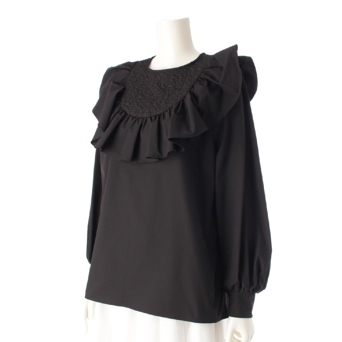 HYEON baby frill long sleeve blouse tops HY23AWBL black F