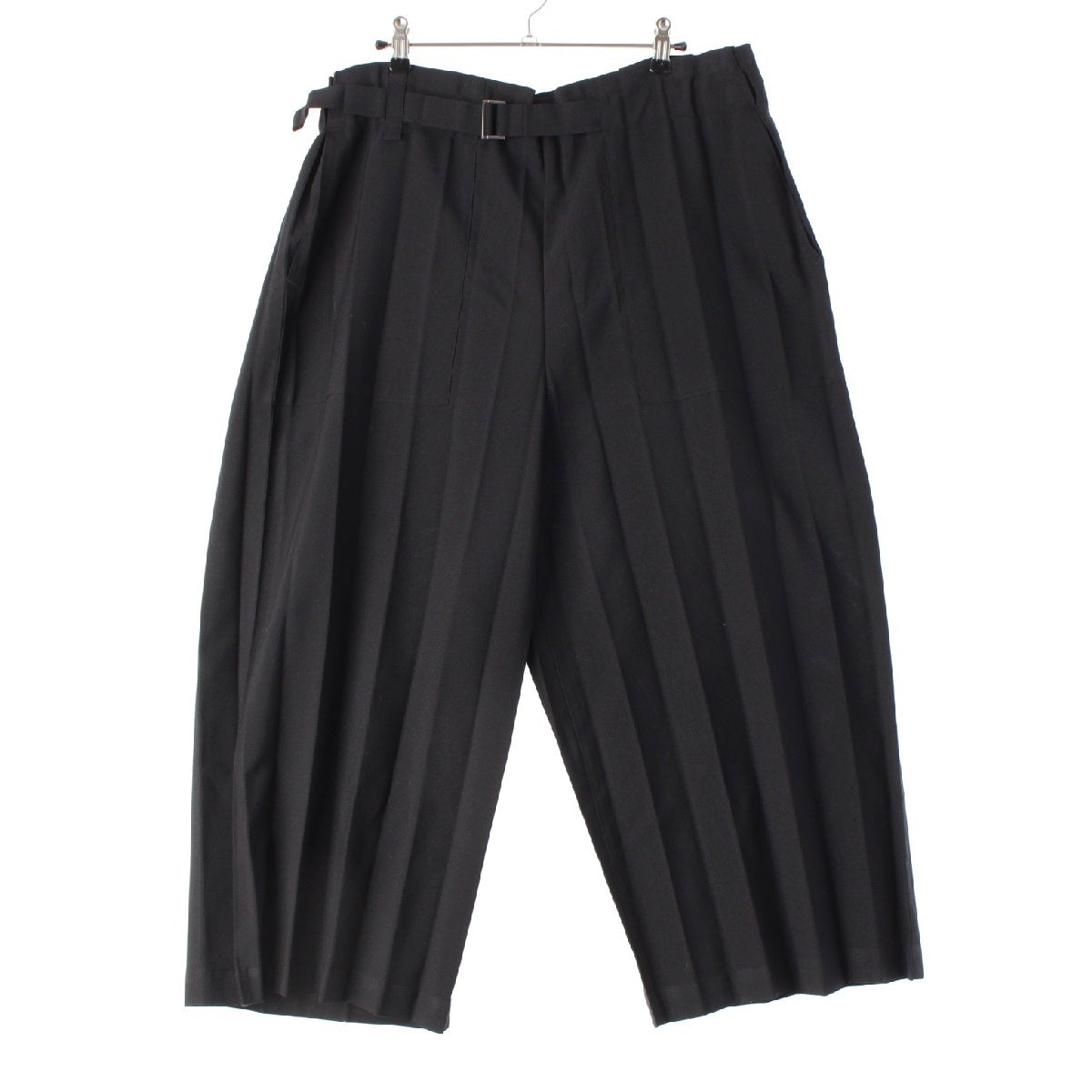 My Issey Miyake Pleated pants Pants Bottoms with belt MI41FF422 black