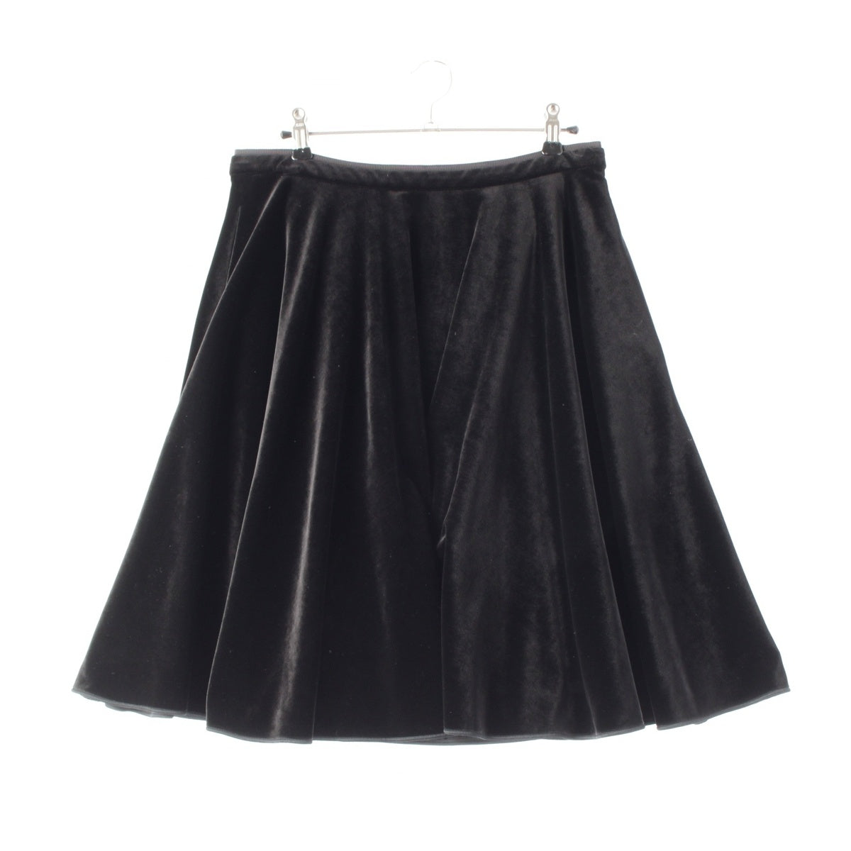 FOXEY NEW YORK Velvet Noir Velor Flare Drape skirt Bottoms 40454 black 42