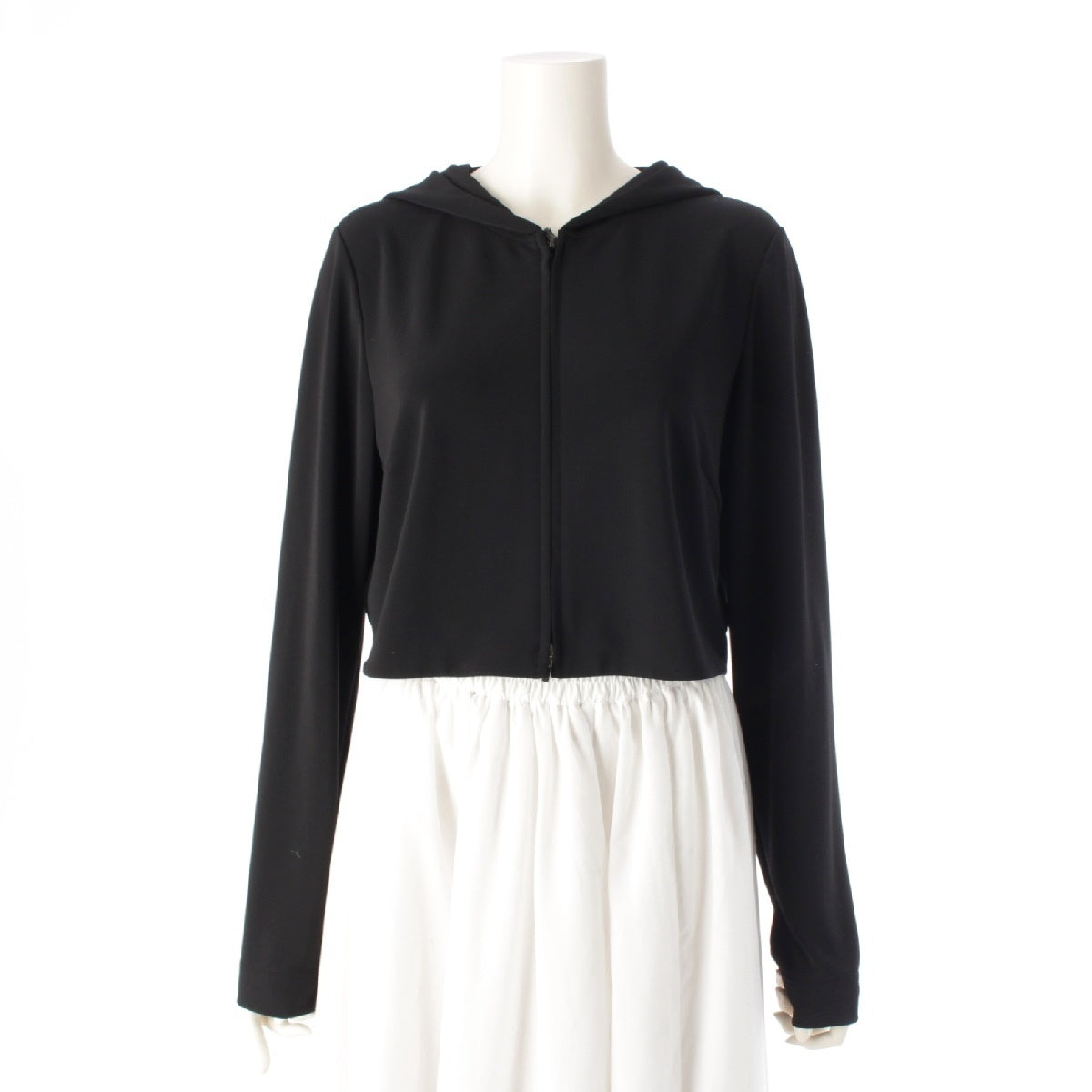 FOXEY NEW YORK Lady cropped hoodie short length Parker tops 38232 black 42