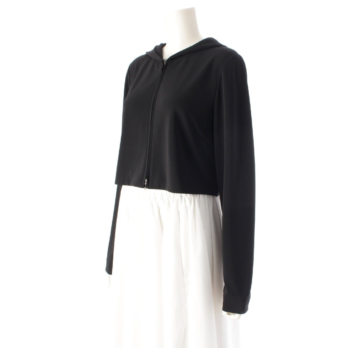 FOXEY NEW YORK Lady cropped hoodie short length Parker tops 38232 black 42