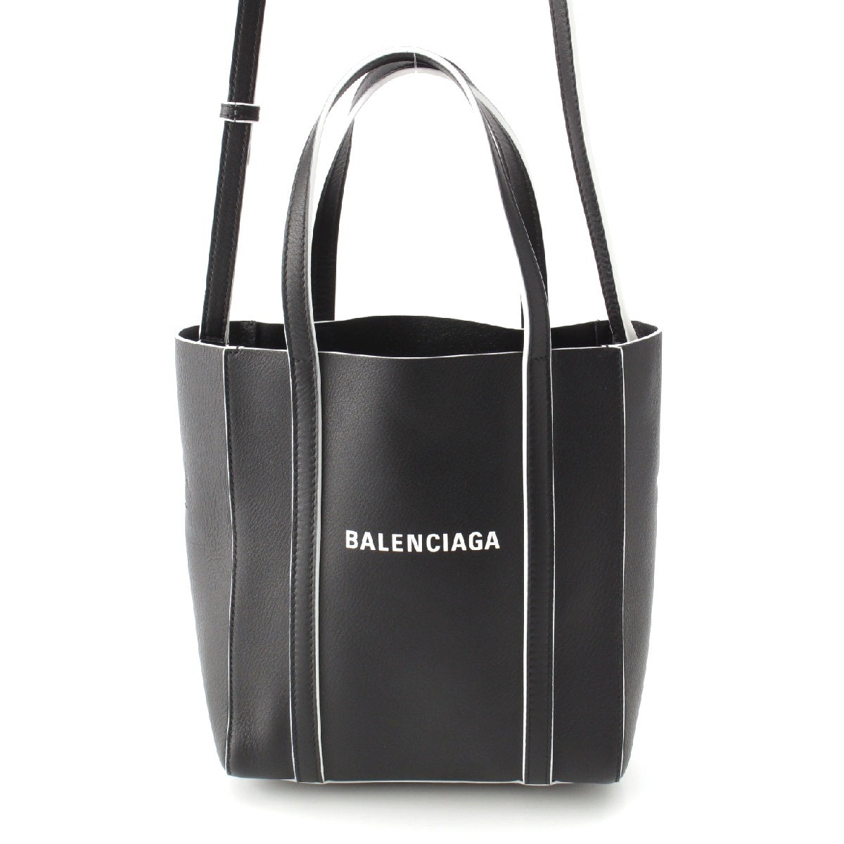 BALENCIAGA leather EVERYDAY TOTE Everyday XXS Logo 2Way Tote Bag 551815 black
