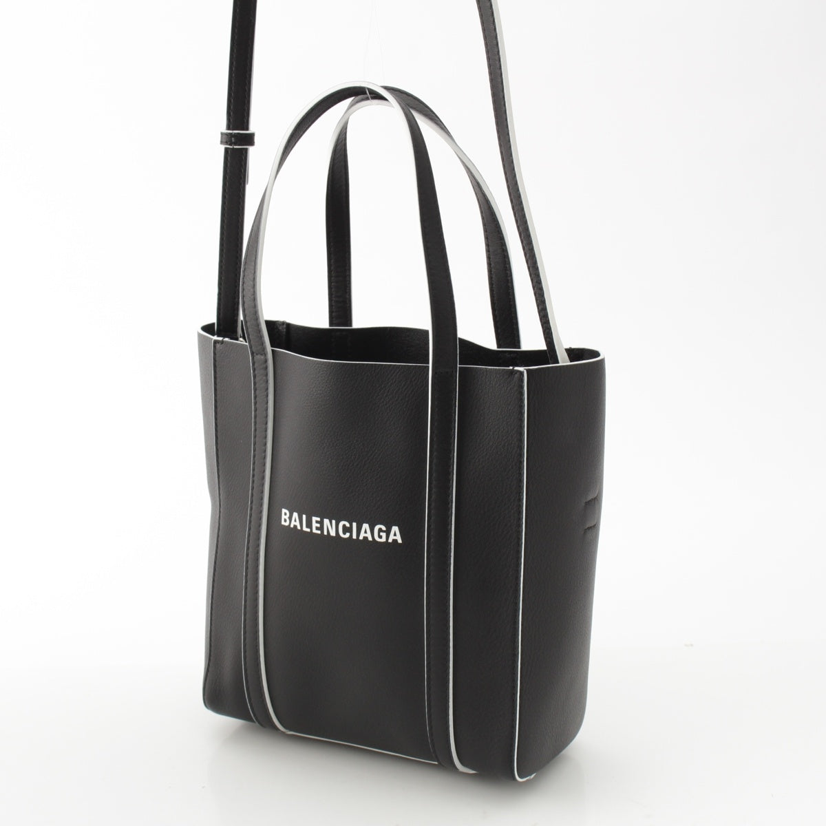 BALENCIAGA leather EVERYDAY TOTE Everyday XXS Logo 2Way Tote Bag 551815 black