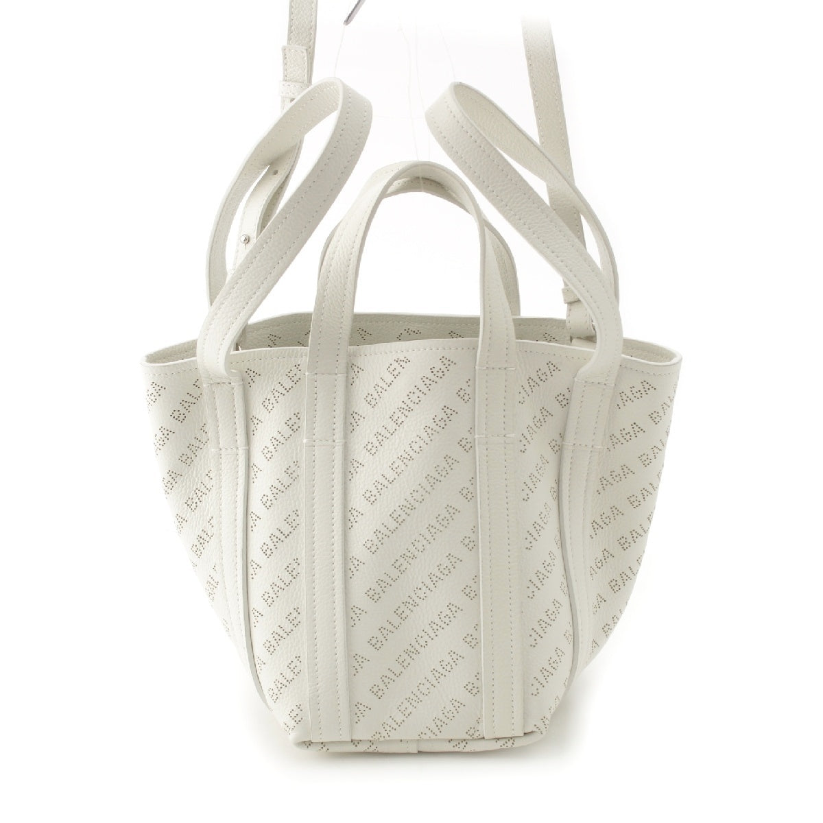 BALENCIAGA leather EVERYDAY TOTE Everyday XS 2Way Tote Bag 672793 white