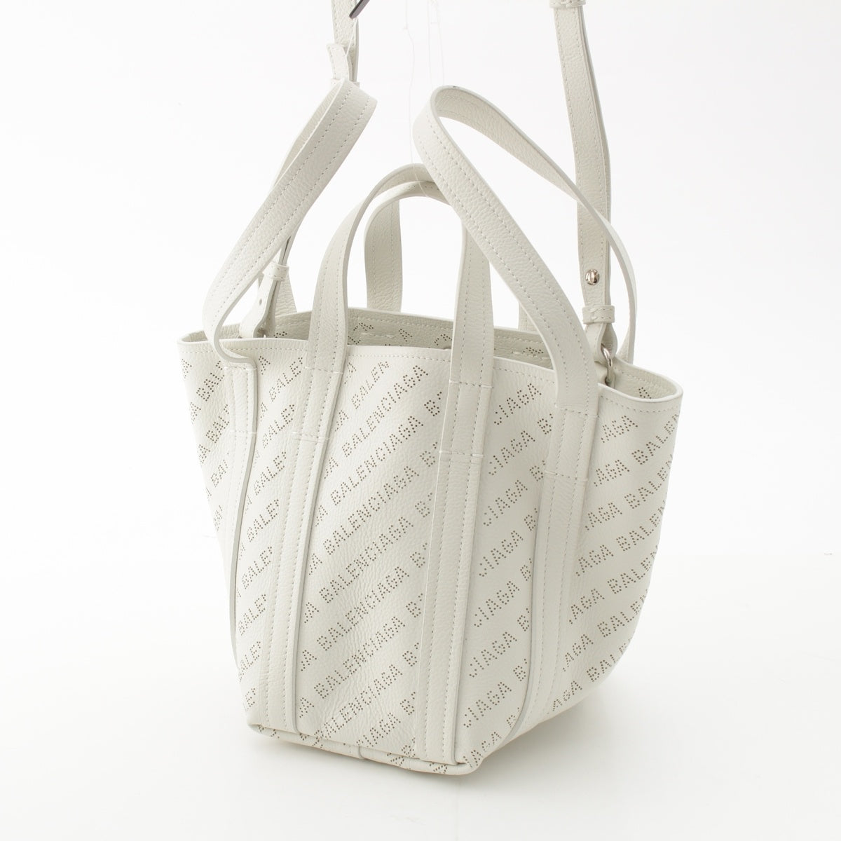 BALENCIAGA leather EVERYDAY TOTE Everyday XS 2Way Tote Bag 672793 white