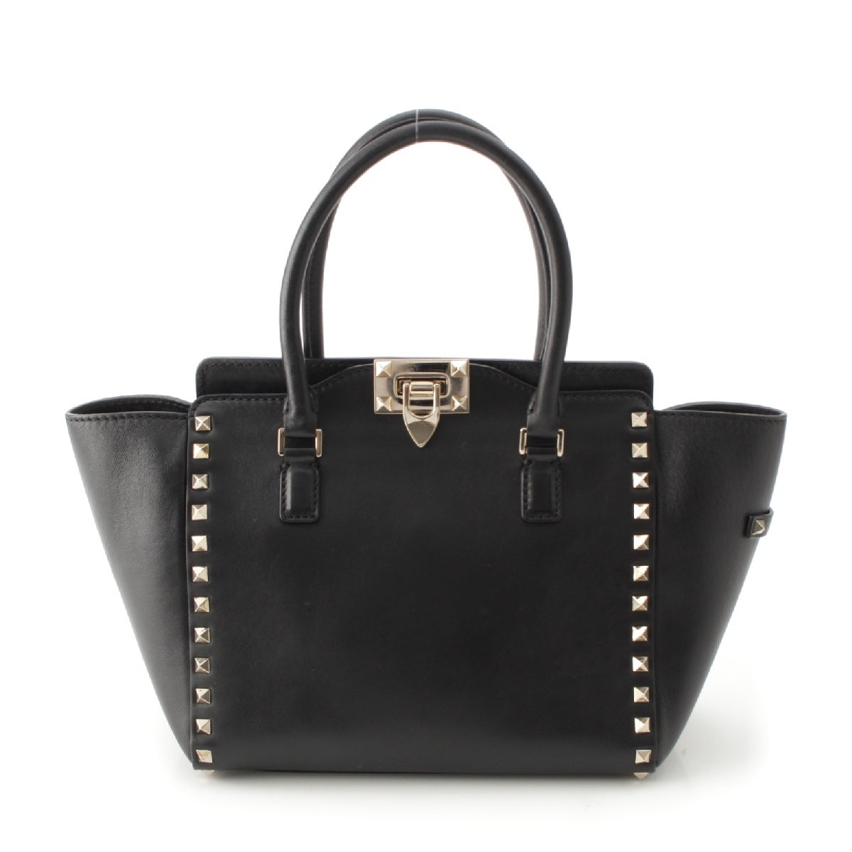 VALENTINO leather Rockstud 2Way Handbag black