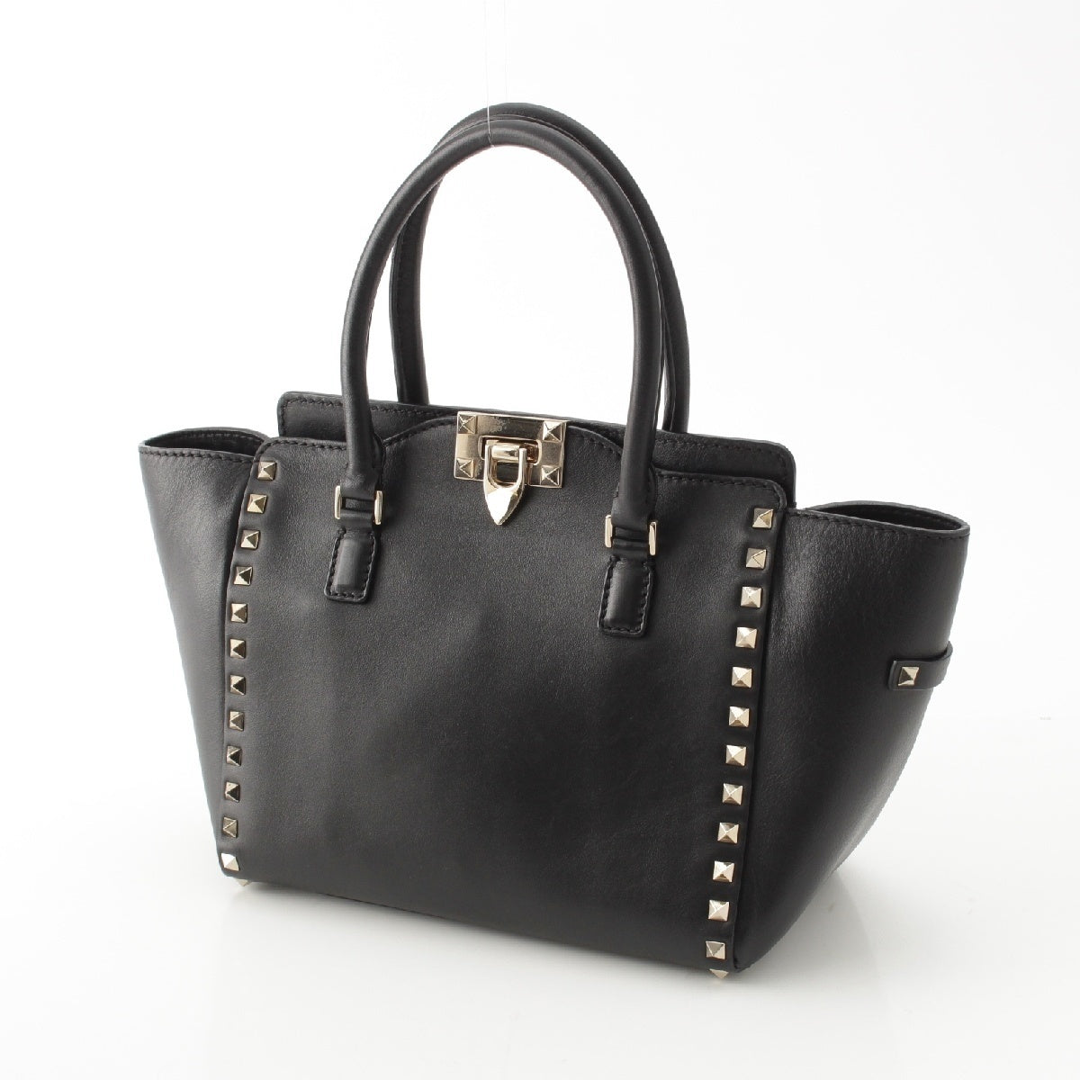 VALENTINO leather Rockstud 2Way Handbag black