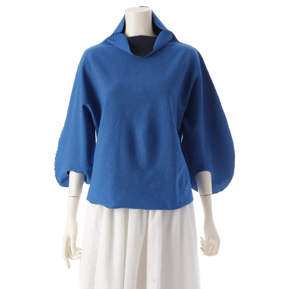 PLEATS PLEASE ISSEY  24AW Nylon Blend APOC-ABLE A-POC FRIENDS Friends Transformation Circle knit tops PP43KK922 Blue x black