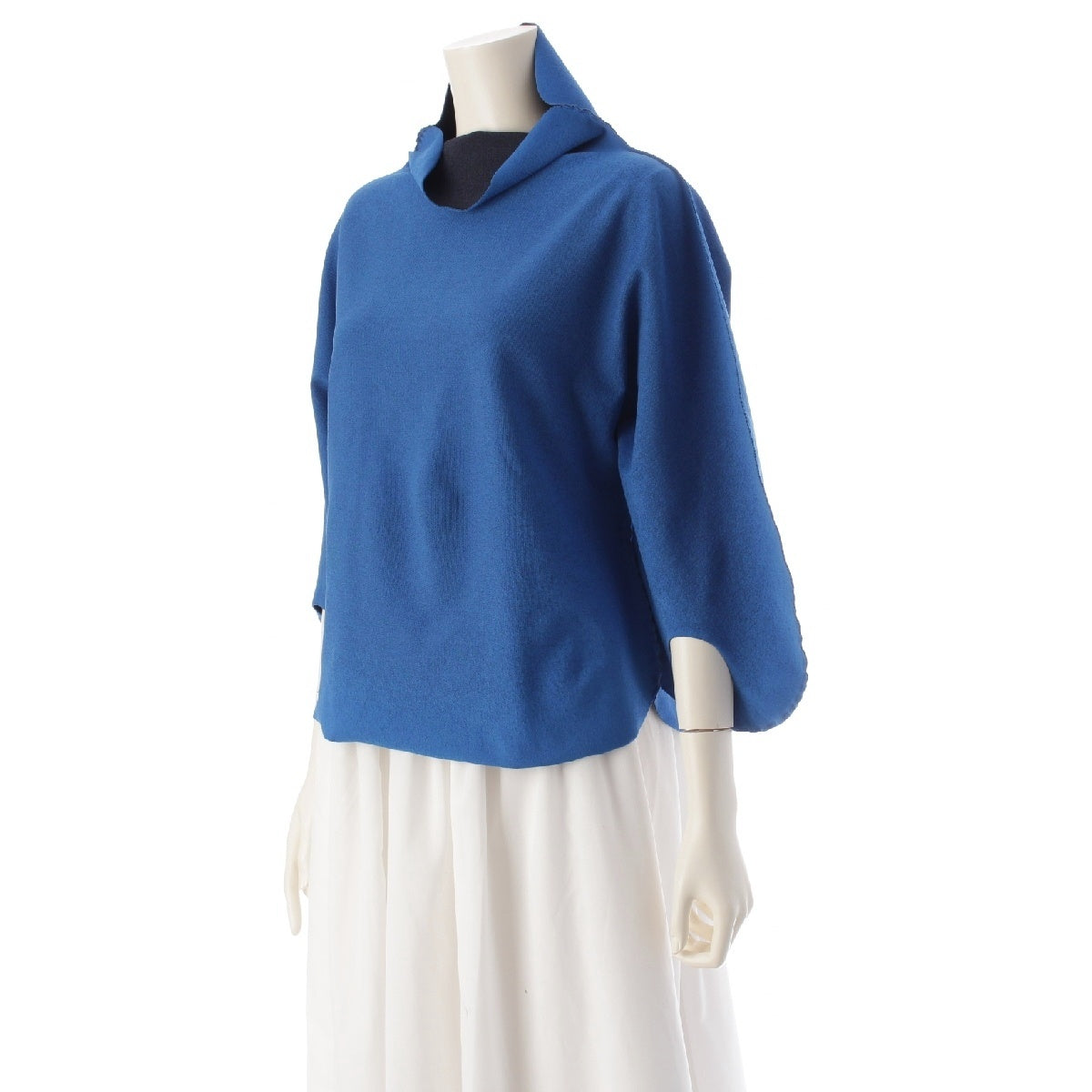 PLEATS PLEASE ISSEY  24AW Nylon Blend APOC-ABLE A-POC FRIENDS Friends Transformation Circle knit tops PP43KK922 Blue x black